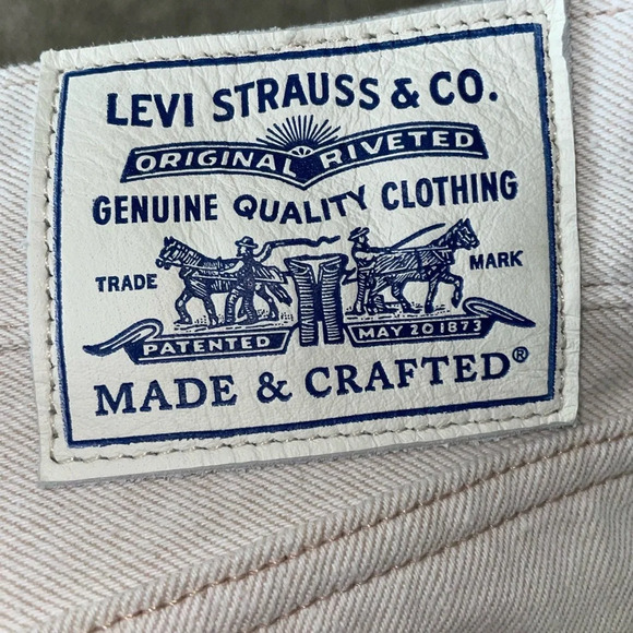 LEVI'S High-Rise Column Pink Denim Jeans Size 27 - Picture 10 of 15